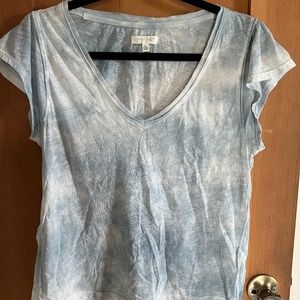 GREY STATE Women's Tie Dye Imogene T-Shirt in Blue Cloud Size O